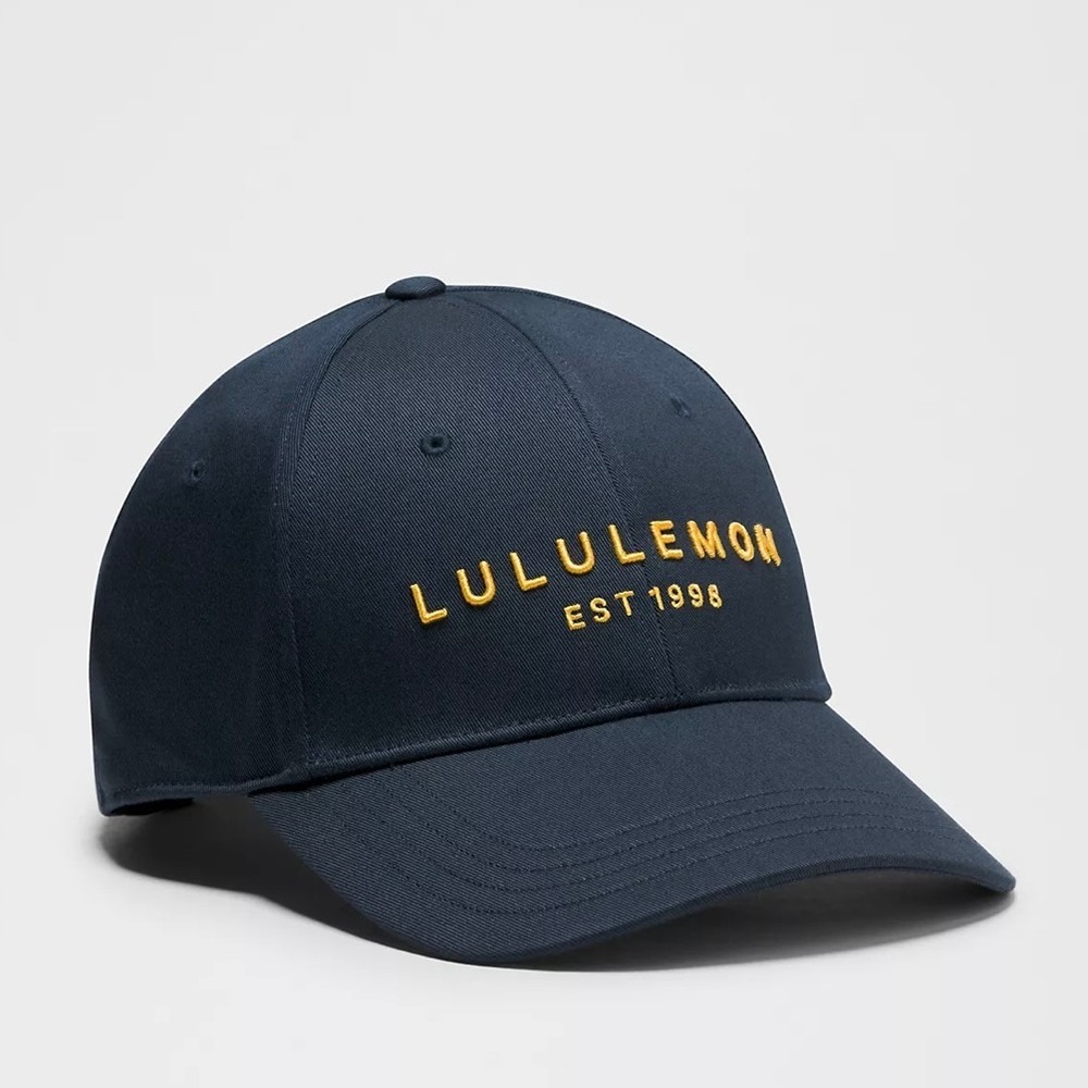 Lululemon, NWOT Structured Classic Ball Cap 98, Unisex S/M, True Navy/Gold